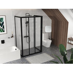 Душова кабіна Ravak Supernova ASDP3-100+APSS-80+APSS-80 (00VA03R2ZGSET1002XAPSS80, 100x80 см, скло матове, профіль чорний), Доступні розміри: 100 x 80, Колір виробника: матове скло, обробка чорна, фото 