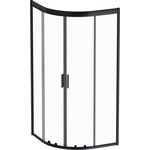 Душова кабіна 90x90 см Am.Pm Gem 1/4 Round W90UG-401-090BT (без піддону, скло прозоре, профіль чорний матовий), Доступні розміри: 90 x 90, Колір виробника: чорний матовий, фото 