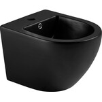 Безободковый подвесной унитаз Imprese Lesna Black Rimless i11546 black (черный матовый, с сиденьем), фото 2