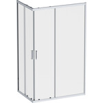 Душевая кабина Am.Pm Gem Square Slide W90UG-403-120280-MT (120x80 см, стекло прозрачное, профиль хром матовый), Доступные размеры: 120 x 80, Цвет производителя: сатин (хром матовый), фото 