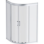 Душевая кабина Am.Pm Gem Deep 1/4 Round W90UG-401A9090-MT (90x90 см, стекло прозрачное, профиль матовый хром), Доступные размеры: 90 x 90, Цвет производителя: сатин (хром матовый), фото 