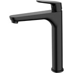 Змішувач для умивальника Devit Life Black Matt 5521021B (чорний матовий, високий), фото 