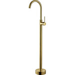Смеситель для умывальника VBI Milano Gold VBI-050113GL (золото, напольный), Цвет производителя: золото, фото 
