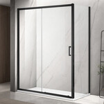 Душова кабіна Dusel A-517B Black Matt A517B1080 (100x80 см, скло прозоре, профіль чорний матовий), Доступні розміри: 100 x 80, Колір виробника: прозоре скло, обробка чорна матова, фото 