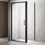 Душова кабіна Dusel A-518B Black Matt A518B8080 (80x80 см, скло прозоре, профіль чорний матовий), Доступні розміри: 80 x 80, Колір виробника: прозоре скло, обробка чорна матова, фото 