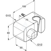 Подключение для шланга с держателем Kludi A-Qa 6556105-00, фото 2
