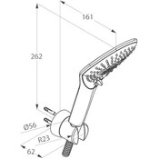 Лейка для душа Kludi Fizz 677509100 (белая, трехрежимная, с шлангом и держателем), фото 2