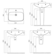 Раковина Am.Pm Inspire C504321BL (60x48.5 см, чорна, накладна/підвісна), фото , изображение 2