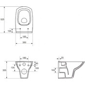Унитаз подвесной без крышки Cersanit Carina K31-046, фото 2