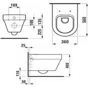 Подвесной унитаз без сиденья Laufen Form H8206710000001, фото 3