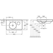 Умивальник Villeroy & Boch Joyce 41078101, фото , изображение 2