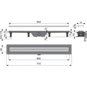 Трап із решіткою Alcaplast Simple APZ9-650M, фото , изображение 2