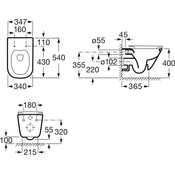 Унітаз підвісний з сидінням Slim з мікроліфтом Roca Gap A34H470000, фото , изображение 3