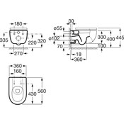 Унітаз підвісний з сидінням Slim з мікроліфтом Roca Meridian A34H240000, фото , изображение 2