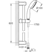 Душовий гарнітур Grohe Tempesta 100 27794001, фото , изображение 4