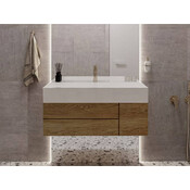 Раковина Miraggio Mares 1000 Miramarble 0000212 (99x42 см), Доступные размеры: 99 x 42, Цвет производителя: белый глянец, Технология производства: Miramarble, фото 3