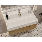 Раковина Miraggio Mares 1000 Miramarble 0000212 (99x42 см), Доступные размеры: 99 x 42, Цвет производителя: белый глянец, Технология производства: Miramarble, фото 2