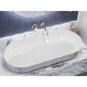 Умывальник Miraggio Marta 900 Miramarble 0000692 (90x42 см), Доступные размеры: 90 x 42, Цвет производителя: белый глянец, Технология производства: Miramarble, фото 2