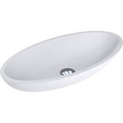 Miraggio Nice 0000223 Умывальник накладной овальный 59x29 см, белый матовый, Цвет производителя: белый матовый, Технология производства: Miramarble Matt, фото 2