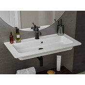 Умывальник Miraggio Rostriks Tres Miramarble 0001540 (80x42 см), Цвет производителя: белый глянец, Технология производства: Miramarble, фото 2