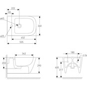 Безобідковий підвісний унітаз Volle Solo Rimless 13-55-111Capp (капучино матовий, з сидінням мікроліфт), Колір виробника: бежевий, фото , изображение 2