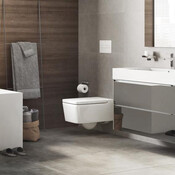 Безобідковий підвісний унітаз Roca Inspira Square A346537000 (без сидіння), Колір виробника: білий глянець, фото , изображение 4