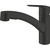 Смеситель для кухни Grohe QuickFix Start 303072431 (черный матовый, с выдвижной лейкой), фото 
