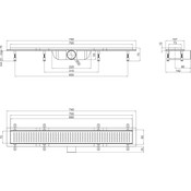 Трап для душу Qtap Dry FB304-700 (QTDRYFB304700, 700 мм, сірий/хром), фото , изображение 6