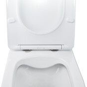 Унітаз підвісний Qtap Swan QT16335178W з інсталяцією Qtap Nest QT0133M425 та клавішею змиву M06028CRM (QT16335178W0133M425M06028CRM, з сидінням та звукоізоляційною прокладкою), фото , изображение 6