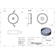Раковина Miraggio Bergamo Miramarble 0002671 (40x40 см), Цвет производителя: белый глянец, Технология производства: Miramarble, фото 4