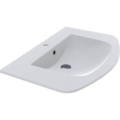 Раковина Miraggio Dea 800 Miramarble Matt 0002452 (80x54 см, белая матовая, с крылом), Доступные размеры: 80 x 15, Цвет производителя: белый матовый, Технология производства: Miramarble Matt, фото 
