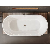 Мармурова ванна Miraggio Helga Miramarble 0002545 (150x85 см, окремостояча), Технологія виробництва: Miramarble, Колір виробника: білий глянець, фото , изображение 4