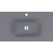 Раковина Miraggio Jessel 800 Mirastone gray 0001467 (80x45 см, серая матовая, с крылом), Доступные размеры: 80 x 45, Цвет производителя: серый, Технология производства: Mirastone, фото 2