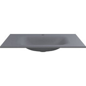 Раковина Miraggio Jessel 800 Mirastone gray 0001467 (80x45 см, серая матовая, с крылом), Доступные размеры: 80 x 45, Цвет производителя: серый, Технология производства: Mirastone, фото 3