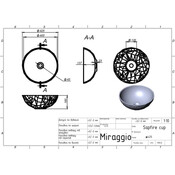 Раковина Miraggio Sapfire Mirasoft 0002256 (42x42 см, белая матовая, чаша), Цвет производителя: белый матовый, Технология производства: Mirasoft Technology, фото 4