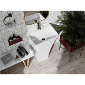 Раковина Miraggio Sun Miramarble 0002390 (60x45 см, напольная), Цвет производителя: белый глянец, Технология производства: Miramarble, фото 3