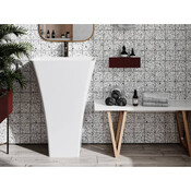 Раковина Miraggio Sun Miramarble 0002390 (60x45 см, напольная), Цвет производителя: белый глянец, Технология производства: Miramarble, фото 4