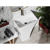 Раковина Miraggio Sun Miramarble 0002390 (60x45 см, напольная), Цвет производителя: белый глянец, Технология производства: Miramarble, фото 2