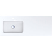 Раковина-столешница Miraggio Della 1200 L Miramarble Matt 0000913 (120x45 см, белая матовая, с крылом), Доступные размеры: 120 x 45 L, Цвет производителя: белый матовый, Технология производства: Miramarble Matt, фото 3