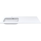 Раковина-столешница Miraggio Della 1200 L Miramarble Matt 0000913 (120x45 см, белая матовая, с крылом), Доступные размеры: 120 x 45 L, Цвет производителя: белый матовый, Технология производства: Miramarble Matt, фото 2