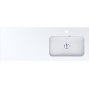 Раковина-столешница Miraggio Della 1200 R Miramarble Matt 0000914 (120x45 см, белая матовая, с крылом), Доступные размеры: 120 x 45 R, Цвет производителя: белый матовый, Технология производства: Miramarble Matt, фото 3
