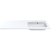 Раковина-столешница Miraggio Della 1200 R Miramarble Matt 0000914 (120x45 см, белая матовая, с крылом), Доступные размеры: 120 x 45 R, Цвет производителя: белый матовый, Технология производства: Miramarble Matt, фото 2