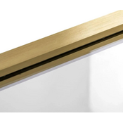 Штора на ванну Rea Elegant Brushed Gold REA-W6600 (70x140 см, прозоре скло, профіль брашоване золото), фото , изображение 5