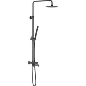 Душевая система с термостатом Damixa Scandinavian Pure 936810300 (черная матовая, с изливом), Цвет производителя: черный матовый, фото 
