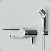 Гігієнічний душ із змішувачем Am.Pm X-Joy TouchReel F0H85A800 (з полицею та паперотримачем), Колір виробника: хром, фото , изображение 3