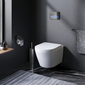 Безобідковий підвісний унітаз Am.Pm Sense FlashClean C741701SC (з сидінням), фото , изображение 2