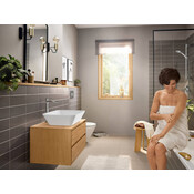 Змішувач для умивальника Hansgrohe Rebris E CoolStart Chrome 72581000 (високий, з донним клапаном), фото , изображение 2