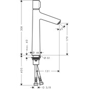 Змішувач для умивальника Hansgrohe Talis Select S Chrome 72045000 (високий), фото , изображение 3