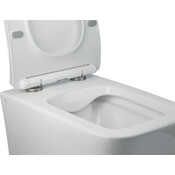 Комплект унітаз з інсталяцією 4 в 1 Qtap QT05335170W0133M425M08381CRM: підвісний унітаз із сидінням Crow QT05335170W + інсталяція Nest ST QT0133M425 + клавіша змиву Nest QT0111M08381CRM + звукоізоляційна прокладка, фото , изображение 4