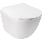 Комплект унітаз з інсталяцією 4 в 1 Qtap QT07335176W0133M425M11112CRM: підвісний унітаз із сидінням Jay QT07335176W + інсталяція Nest ST QT0133M425 + клавіша змиву Nest QT0111M11112CRM + звукоізоляційна прокладка, фото , изображение 2